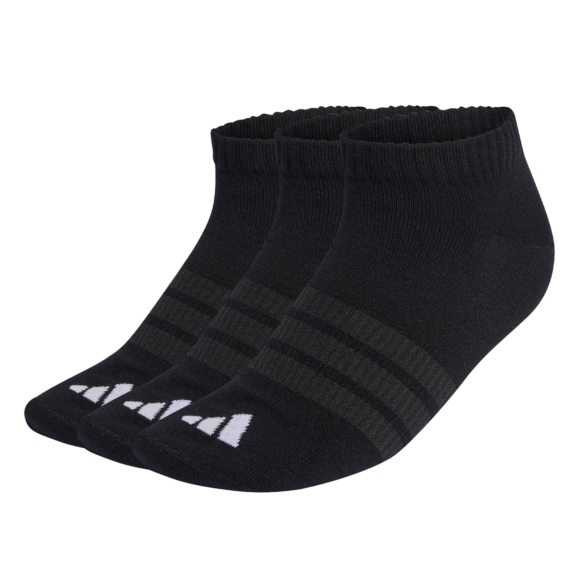 adidas Unisex Sneakersocken, 3er Pack - Thin & Light Sportswear Low Cut Socks, Logo, einfarbig