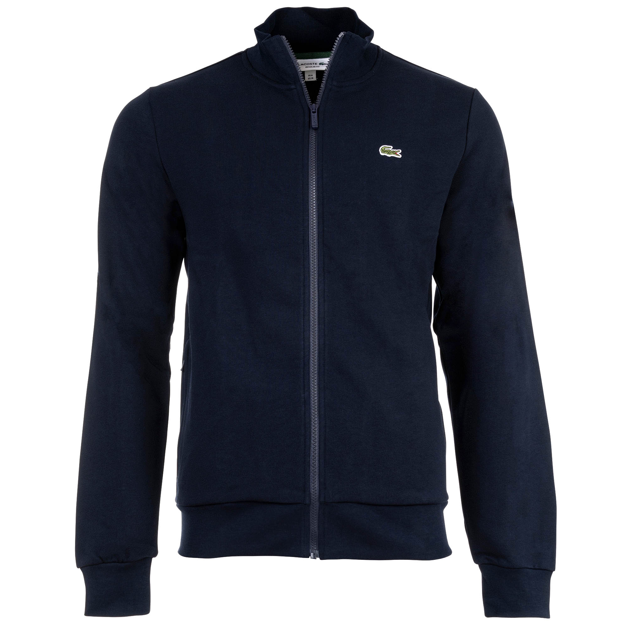 LACOSTE Herren Sweatjacke mit Stehkragen - Zipper, aufgerautes Fleece, Baumwoll-Mix