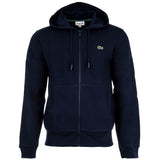 LACOSTE Herren Sweatjacke mit Kapuze - Zipper, aufgerautes Fleece