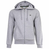LACOSTE Herren Sweatjacke mit Kapuze - Zipper, aufgerautes Fleece