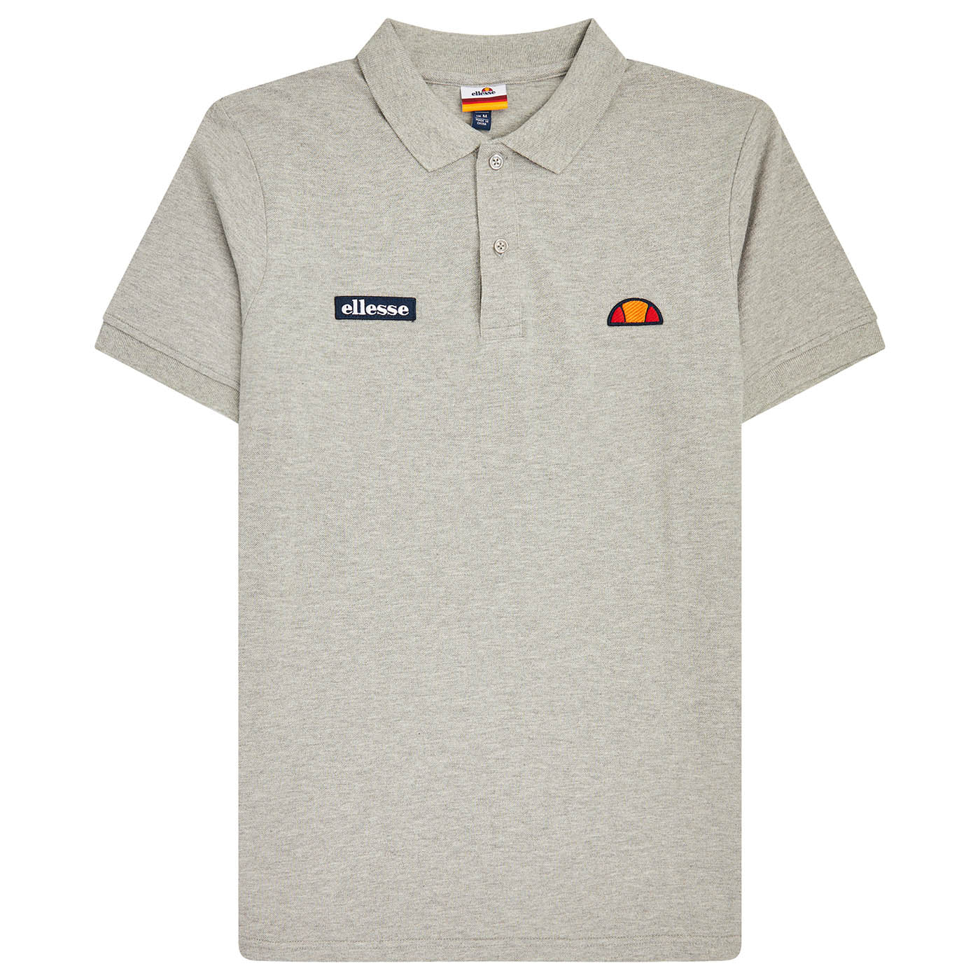ellesse Herren Polo-Shirt MONTURA - Pique, Kurzarm, Flachstrick-Kragen, Logo