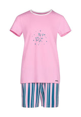 SKINY Mädchen Schlafanzug Set 2 tlg.- Every Night in Skiny,  Pyjama kurz, Kinder, Streifen, 140-176