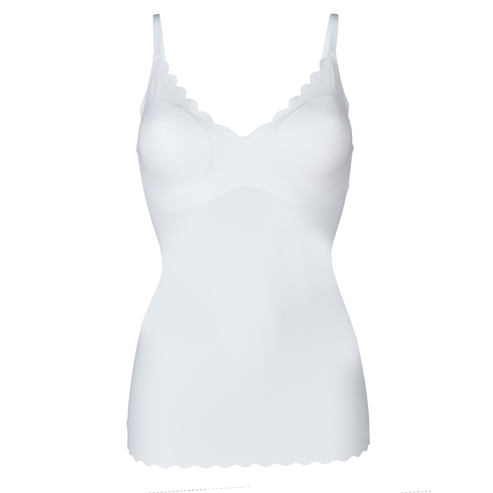 SKINY Damen Spaghetti-Shirt - Top, V-Ausschnitt, Pads, Micro Lovers, Mikrofaser
