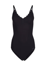 SKINY Damen Body - Unterwäsche, Spaghettiträger, Spitze, V-Ausschnitt, einfarbig