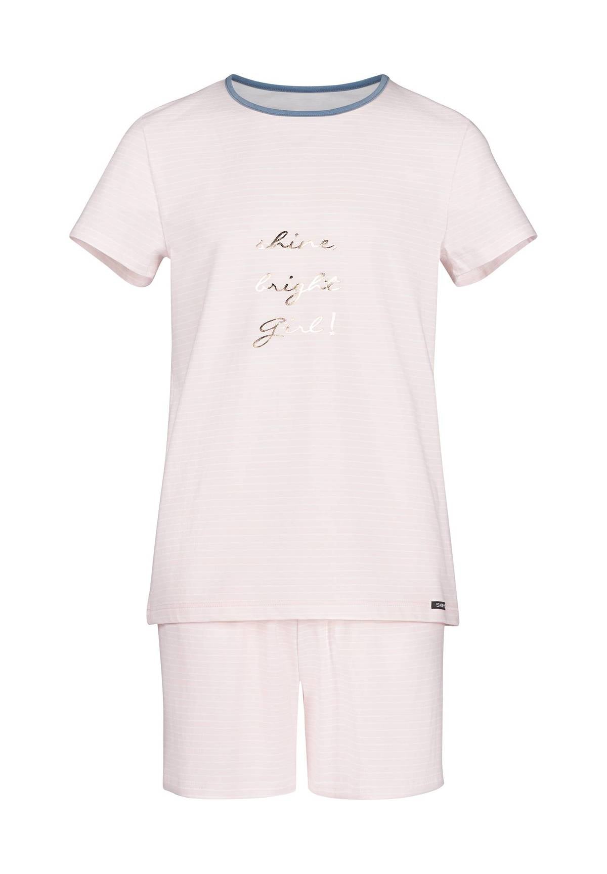 SKINY Mädchen Schlafanzug Set 2 tlg.- Every Night in Skiny,  Pyjama kurz, Kinder, Streifen, 140-176