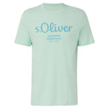 s.Oliver Herren T-Shirt - Basic, Logoprint, Rundhals, Baumwolle