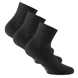 Rohner Basic Unisex Quarter Socken, 3er Pack - Sport Quarter, Baumwollmischung, einfarbig