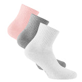 Rohner Basic Unisex Quarter Socken, 3er Pack - Sport Quarter, Baumwollmischung, einfarbig