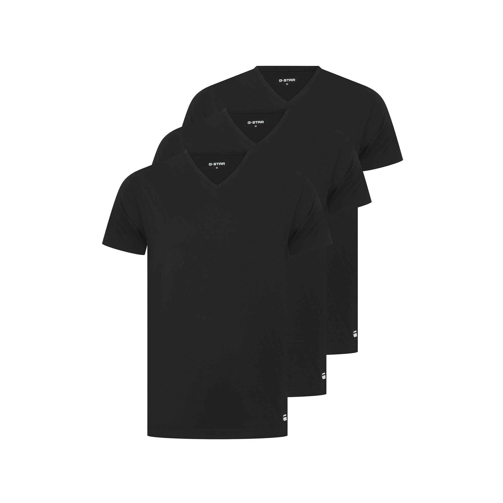 G-STAR Herren T-Shirts, 3er Pack - SPRUCE, V-Neck, einfarbig