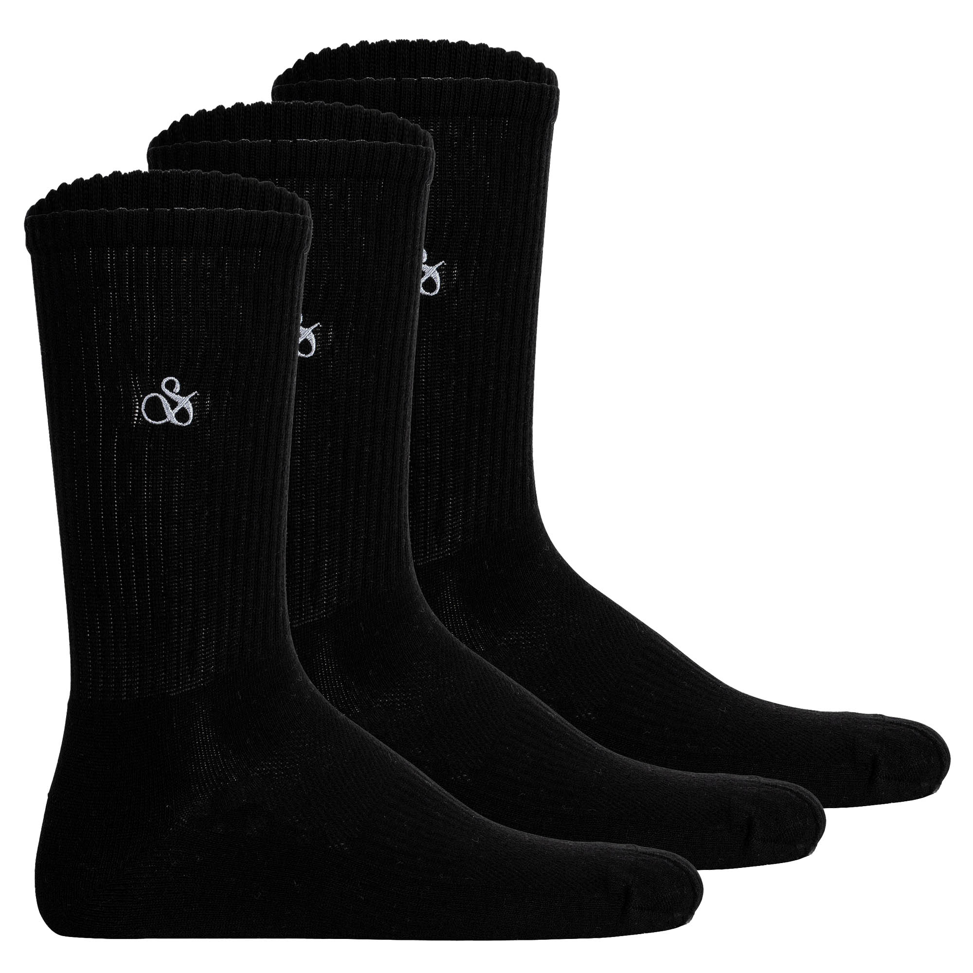 SCOTCH&SODA Herren Socken, 3er Pack - 1/2 Terry Cotton Crew, One Size, einfarbig