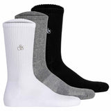 SCOTCH&SODA Men's socks, 3-pack - 1/2 Terry Cotton Crew, One Size, solid colour