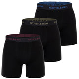 SCOTCH&SODA Herren Boxershorts, 3er Pack - Solid Cotton Stretch