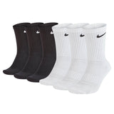 NIKE Unisex 6er Pack Sportsocken - Everyday, Cotton Cushioned Crew, einfarbig