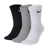 NIKE Unisex 3er Pack Sportsocken - Everyday, Cotton Cushioned Crew, einfarbig