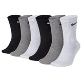 NIKE Unisex 6er Pack Sportsocken - Everyday, Cotton Cushioned Crew, einfarbig