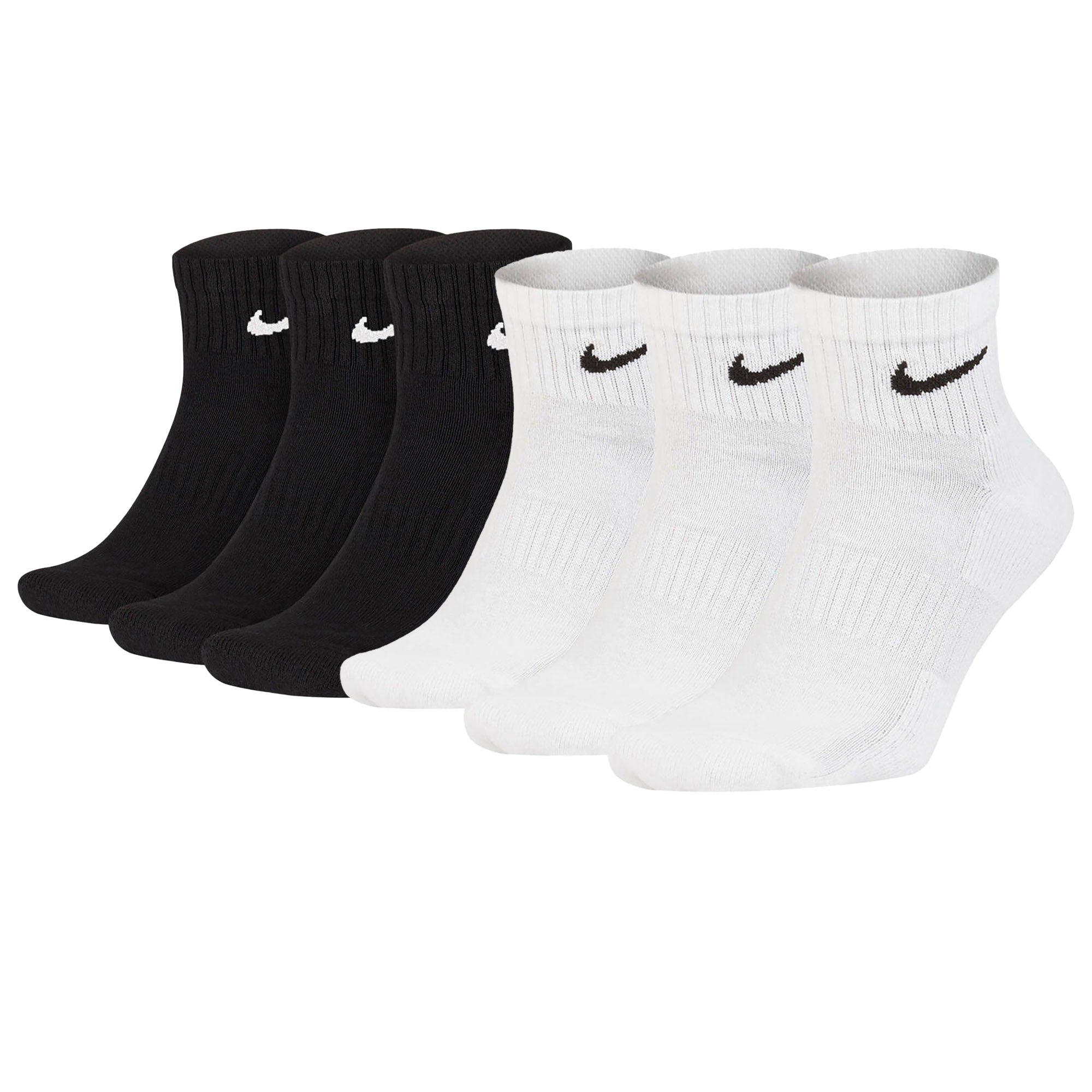 NIKE Unisex 6er Pack Sportsocken - Everyday, Cotton Cushioned Ankle, einfarbig