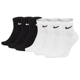 NIKE Unisex 6er Pack Sportsocken - Everyday, Cotton Cushioned Ankle, einfarbig