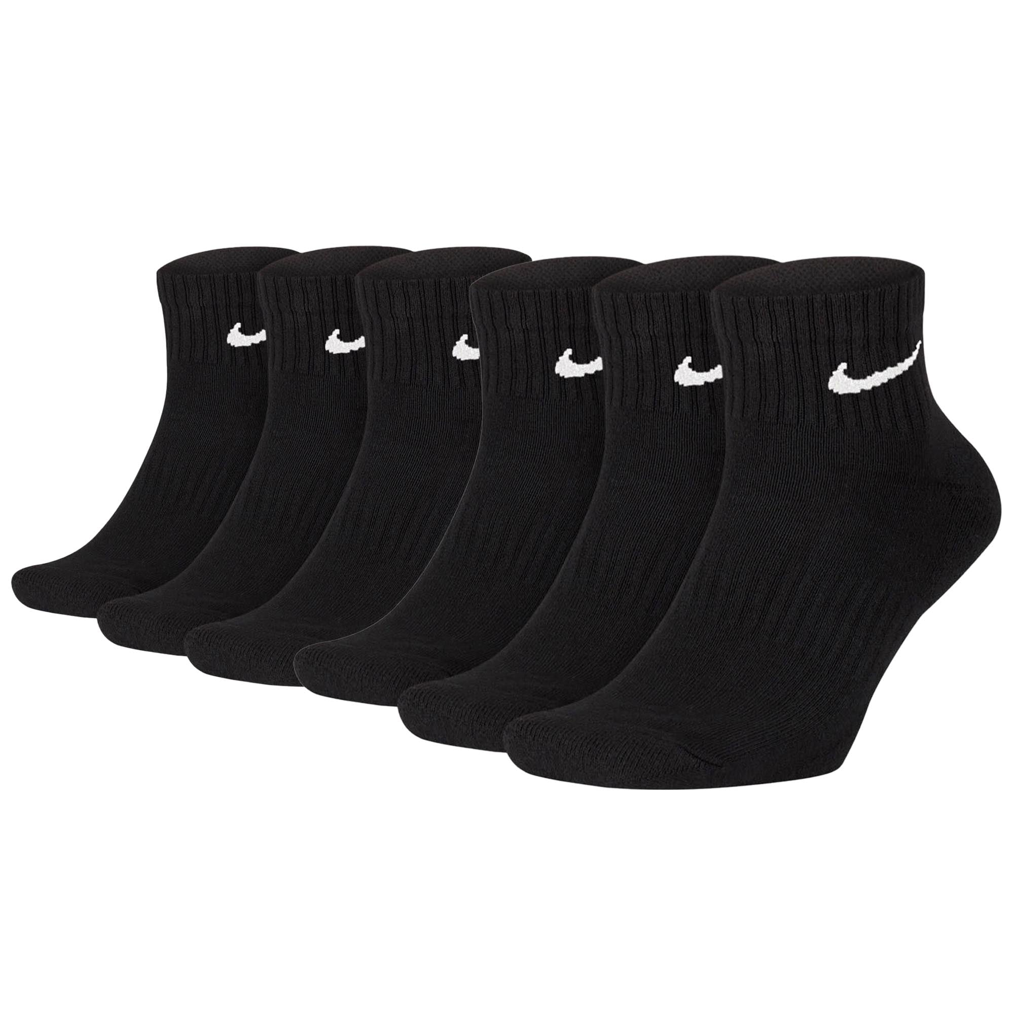 NIKE Unisex 6er Pack Sportsocken - Everyday, Cotton Cushioned Ankle, einfarbig