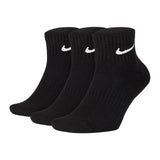 NIKE Unisex 3er Pack Sportsocken - Everyday, Cotton Cushioned Ankle, einfarbig