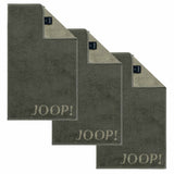 JOOP! Gästetuch, 3er Pack - J! Joop! Contour, Doubleface, Walkfrottier, Baumwolle
