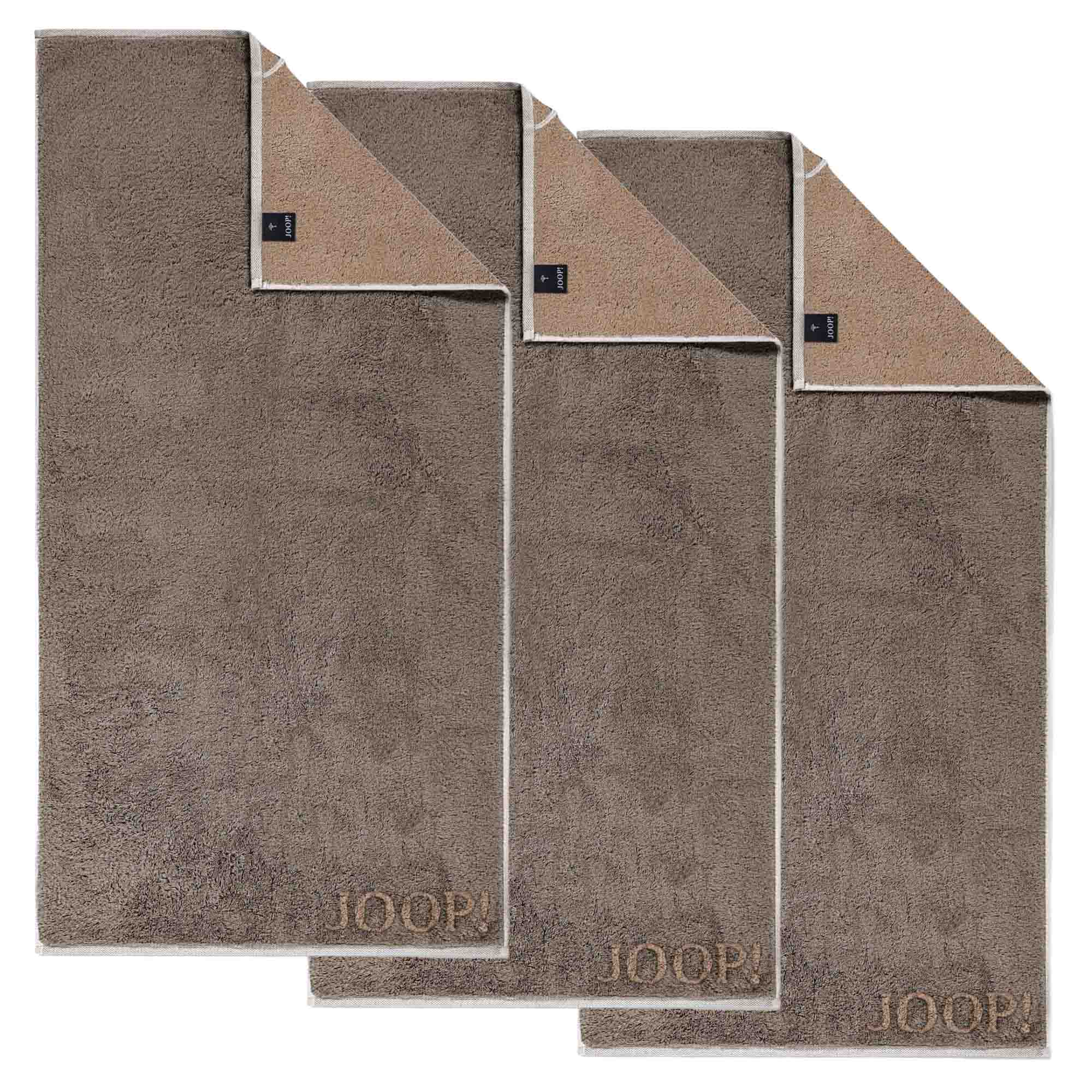 JOOP! Handtuch, 3er Pack - J! Joop! Contour, Doubleface, Wendetuch, Walkfrottier, Baumwolle