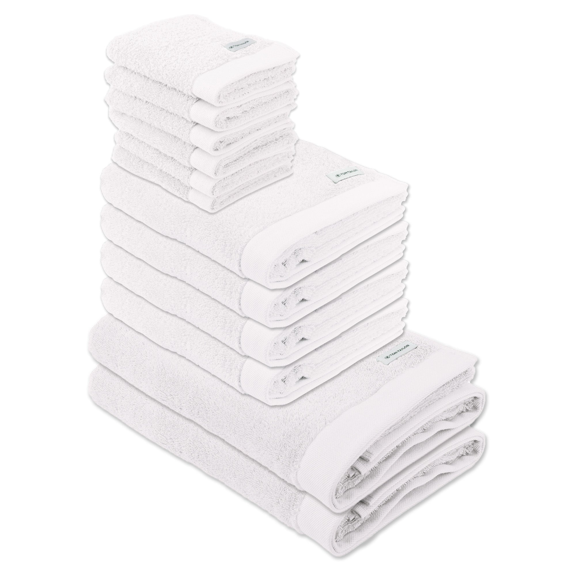 TOM TAILOR Handtuch Set, 12-tlg. - Color Bath, 2x Duschtuch, 4x Handtuch, 6x Gästetuch
