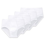 SCHIESSER Herren Slip mit Eingriff, 4er Pack - Original Classics, Doppelripp, Baumwolle