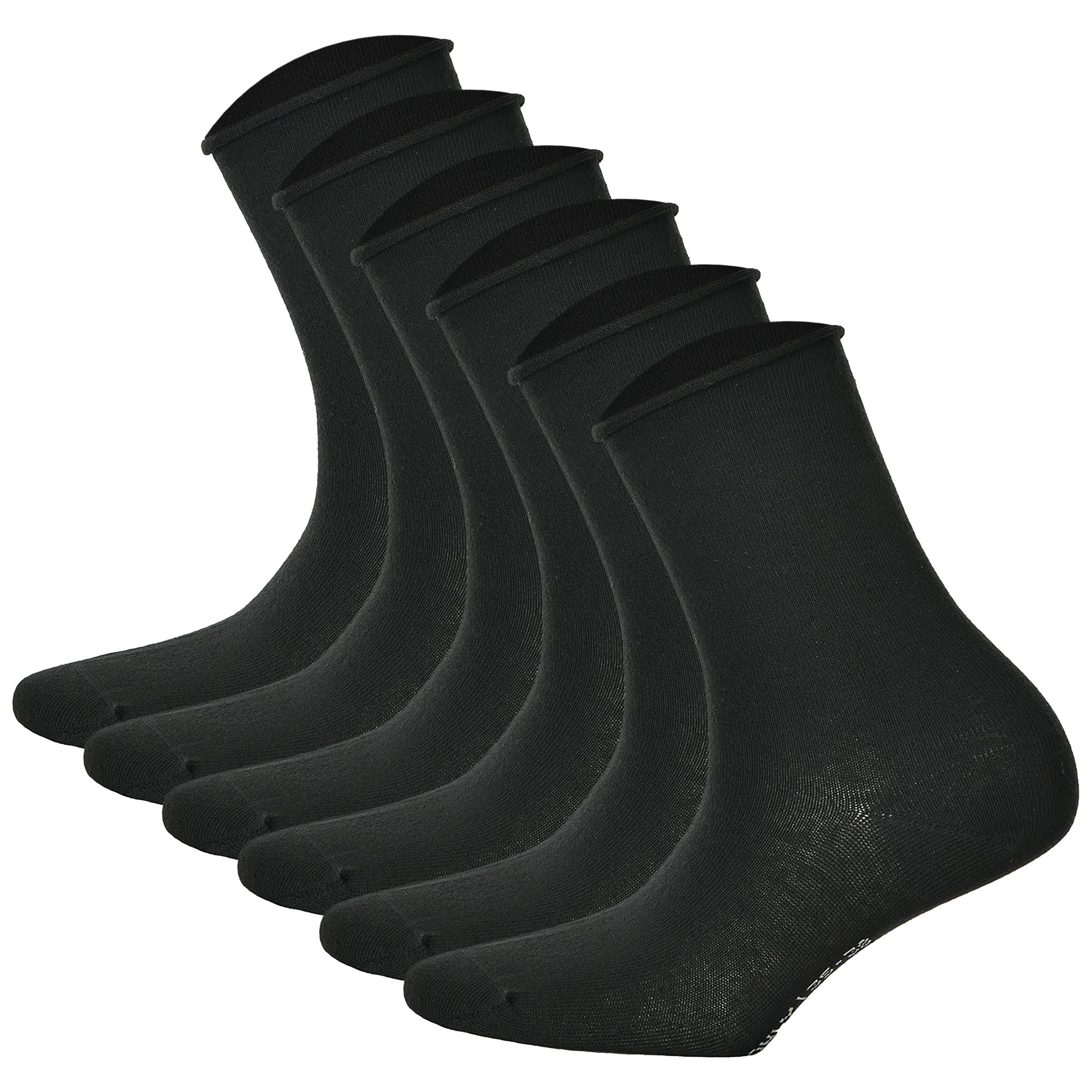 Hudson 6 pairs of ladies socks - Only 6-pack, short socks, roll-up band, Unicoloured