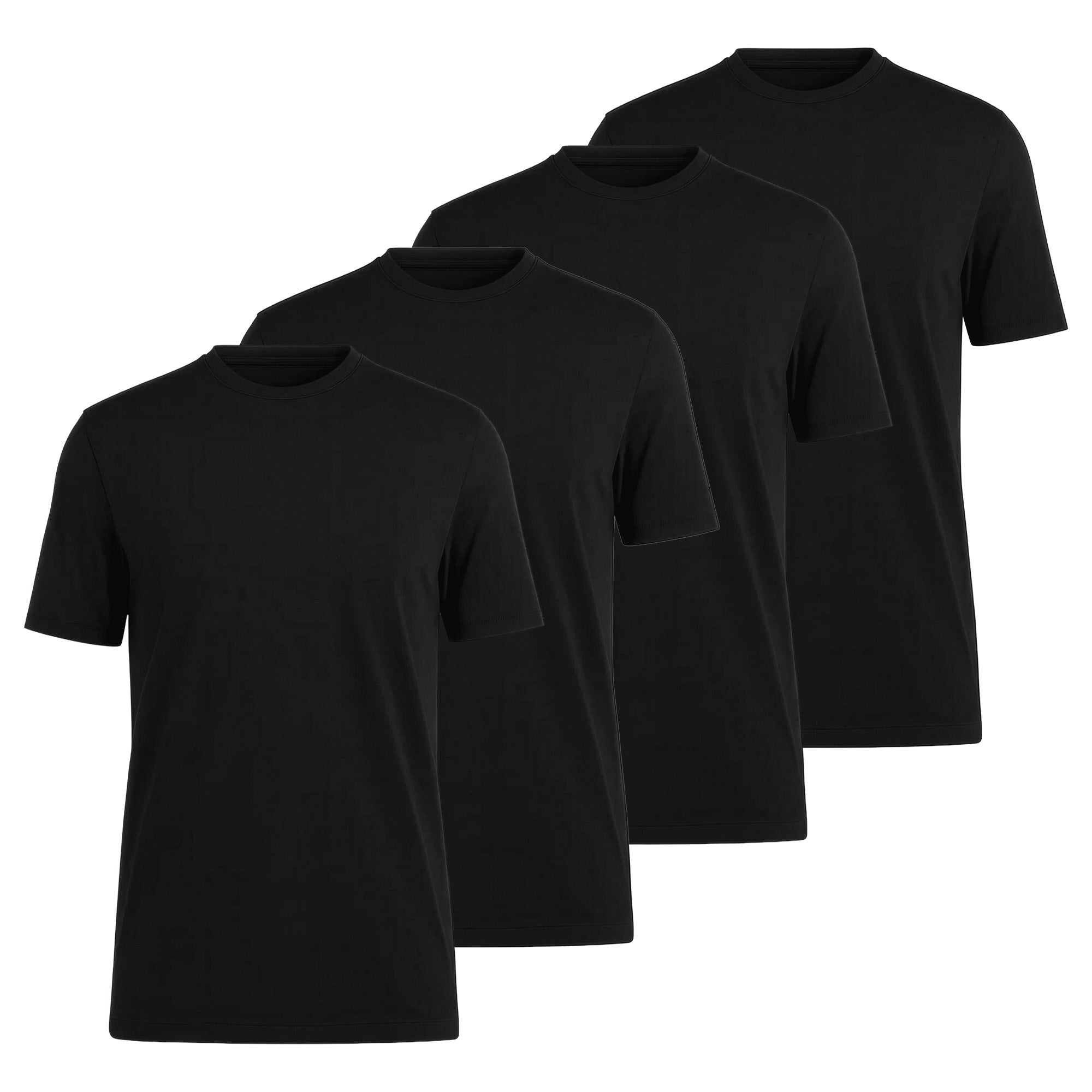 OLYMP Men's T-Shirts, Round Neck, 4-Pack - Bodywear, Modern Fit, Cotton