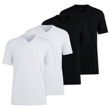 OLYMP Men's T-Shirts, V-Neck, 4-Pack - Bodywear, Modern Fit, Cotton