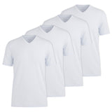 OLYMP Herren T-Shirts, V-Neck, 4er Pack - Bodywear, Modern Fit, Baumwolle