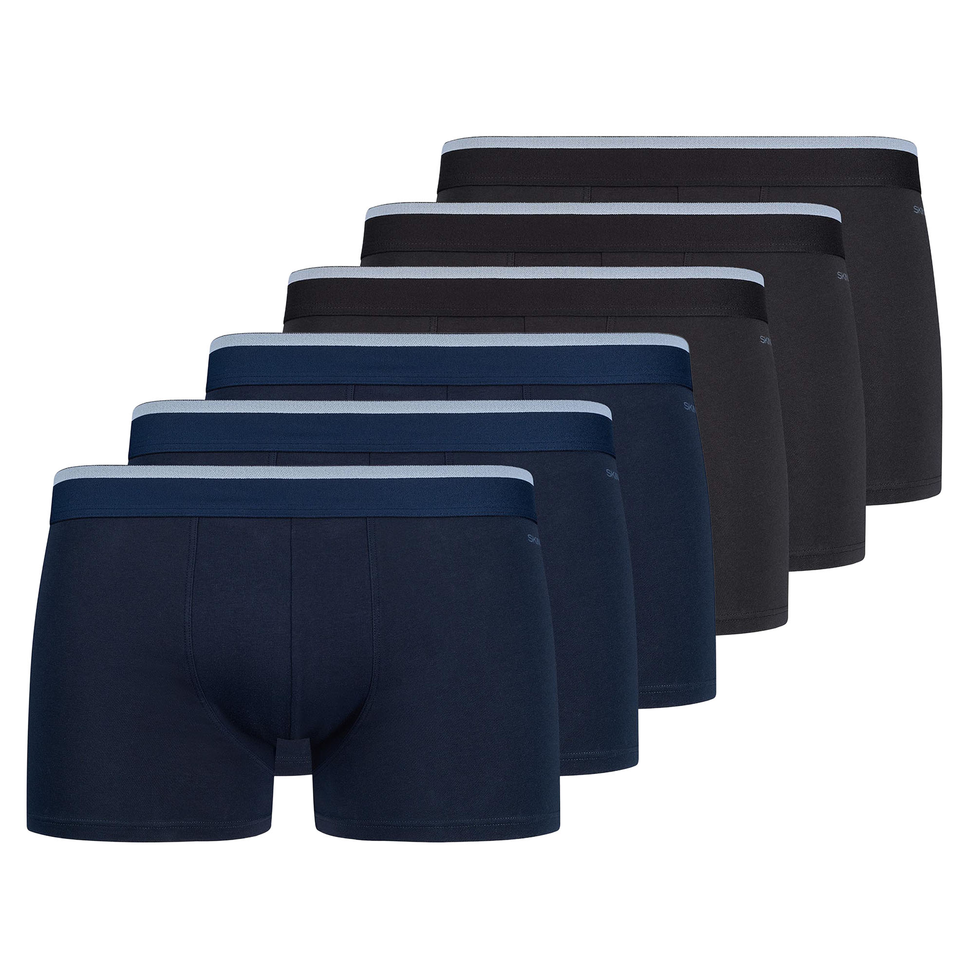 SKINY Men Boxer shorts, 6-pack - Pants Cotton Multipack, underwear, pants, single-coloured