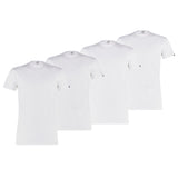 PUMA Men's T-Shirt, Pack of 4  - Basic Crew Tee, round Neck, short Sleeve, uni
