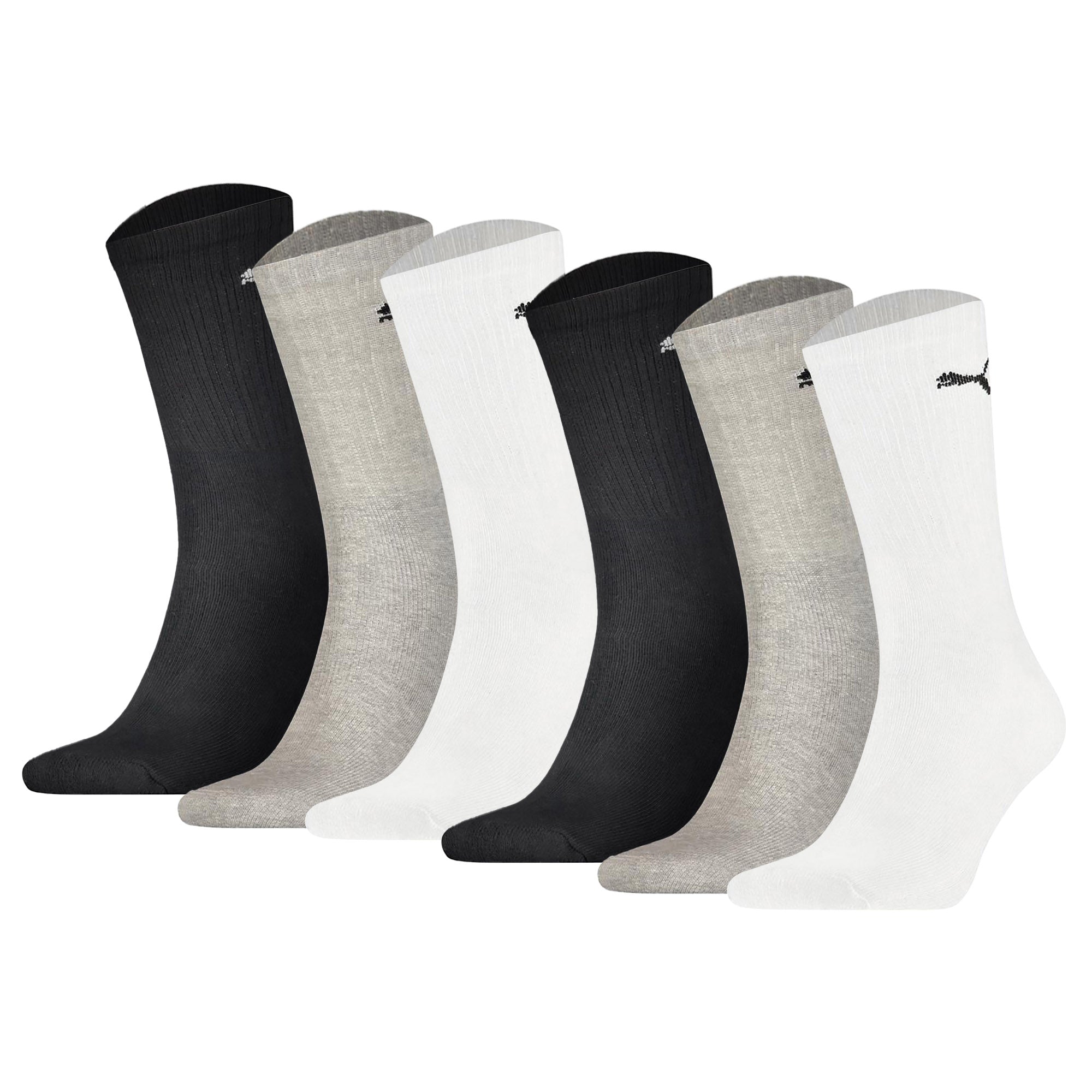 PUMA Unisex Sport-Socken, 6er Pack - Sport Crew Lightweigth, Tennissocken, uni