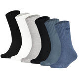 PUMA Kinder Socken, 6er Pack - Sport Junior, Frottee-Sohle, Rippbündchen, Logo