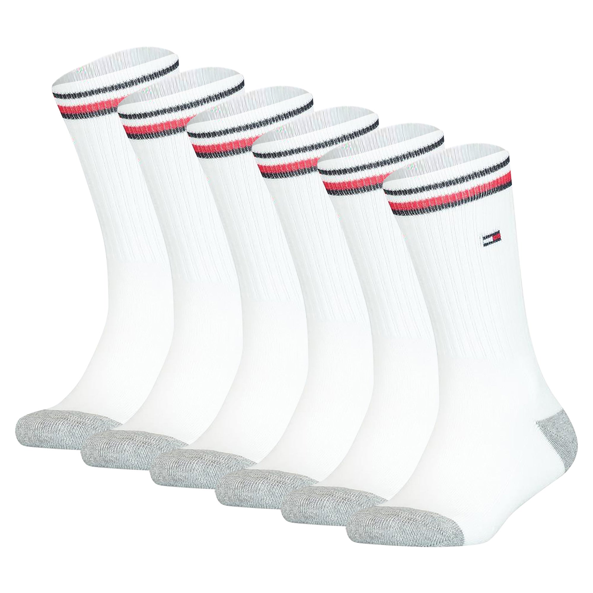 TOMMY HILFIGER Kinder Socken, 6er Pack - ICONIC SPORTS, Frottee-Sohle, 27-42