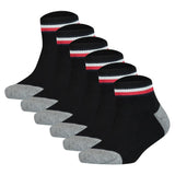 TOMMY HILFIGER Kinder Quarter-Socken, 6er Pack - ICONIC SPORTS, Frottee-Sohle