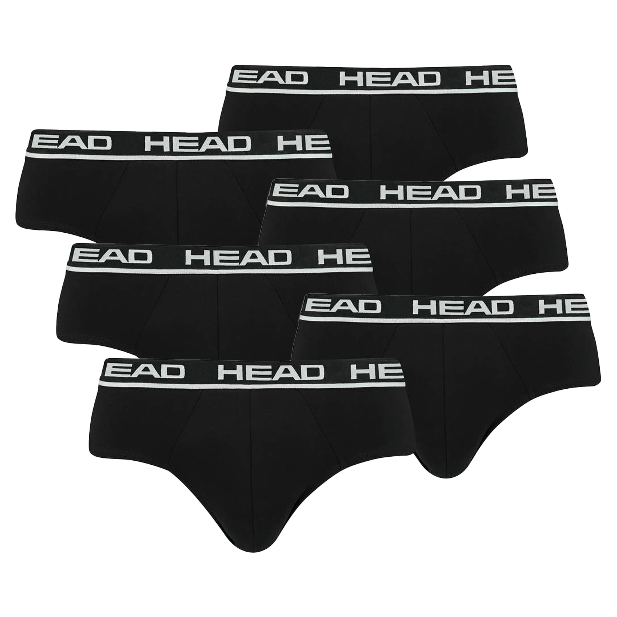 HEAD Herren Brief, 6er Pack - Slip, Logobund, Cotton Stretch