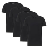 MUSTANG Herren T-Shirts, 4er Pack - Allen, Bio-Baumwolle, Single Jersey, Rundhals