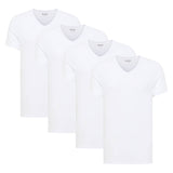 MUSTANG Men’s T-Shirts, 4-Pack - Amado, Organic Cotton, Single Jersey, V-Neck