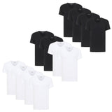 MUSTANG Herren T-Shirts, 4er Pack - Amado, Bio-Baumwolle, Single Jersey, V-Ausschnitt