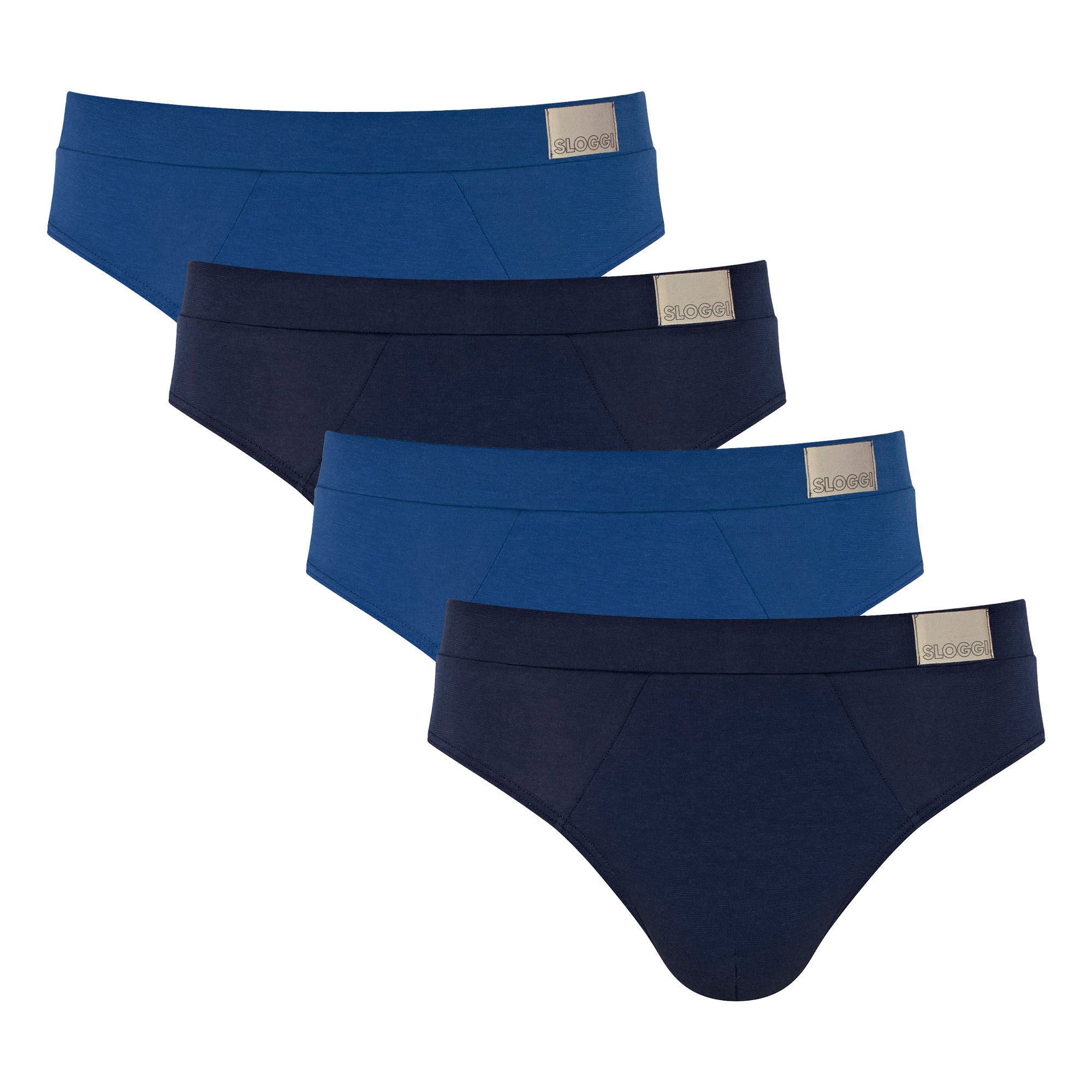 Sloggi Herren Slips, 4er Pack - GO Natural Brief C4P, Unterhose, Cotton Stretch