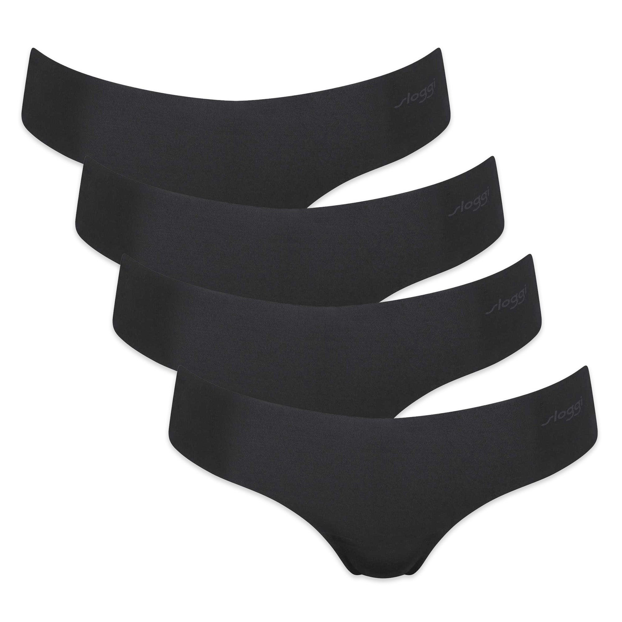 Sloggi Damen String, 4er Pack - Zero Microfibre 2.0 Hipstring, Mikrofaser, einfarbig