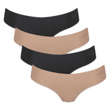 Sloggi Damen String, 4er Pack - Zero Microfibre 2.0 Hipstring, Mikrofaser, einfarbig