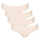 Sloggi Damen String, 4er Pack - Zero Microfibre 2.0 Hipstring, Mikrofaser, einfarbig