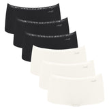 Sloggi Damen Pantys, 6er Pack - GO Crush Short C6P, Unterhose, Stretch-Baumwolle