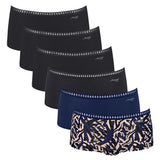 Sloggi Damen Pantys, 6er Pack - GO Crush Short C6P, Unterhose, Stretch-Baumwolle