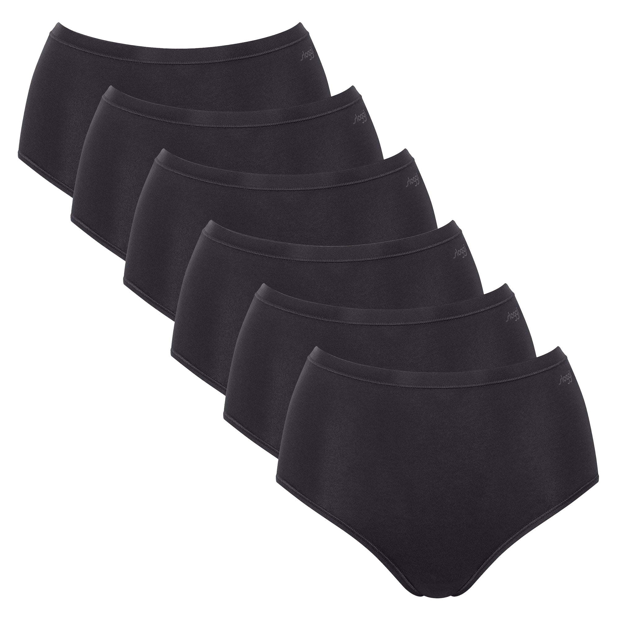 Sloggi ladies Highwaist briefs, 6-pack - GO Daily Cotton Highwaist 6P, pants, stretch cotton