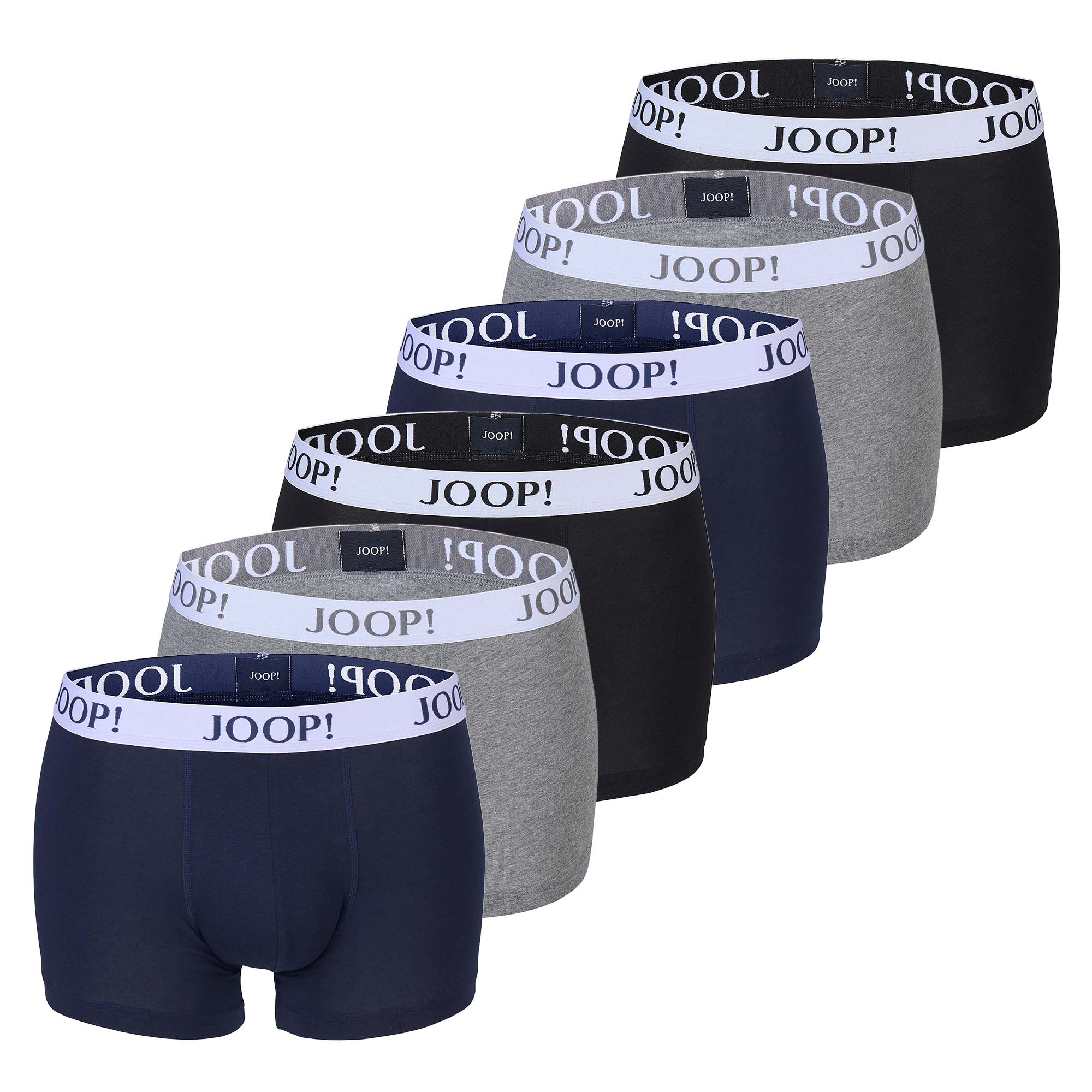 JOOP! Herren Boxershorts, 6er Pack - Everyday, Basic, Cotton Stretch, Logo