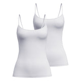 CALIDA Damen Spaghetti-Top 2er Pack - Sleek Skin, Top, Silky Smooth, einfarbig